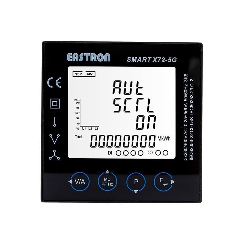 DI/DO RS485 Modbus 72x72 Panelmontierter Multifunktions-Leistungsanalysator