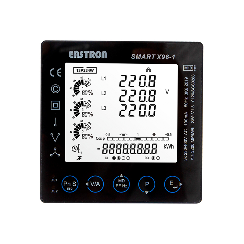 RJ CT Typ RS485 Modbus Panelmontierter Multifunktions-Leistungsanalysator