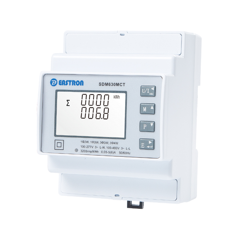 RS485 Modbus CT Typ DIN-Schiene Multifunktionales dreiphasiges ETL-Energiemessgerät