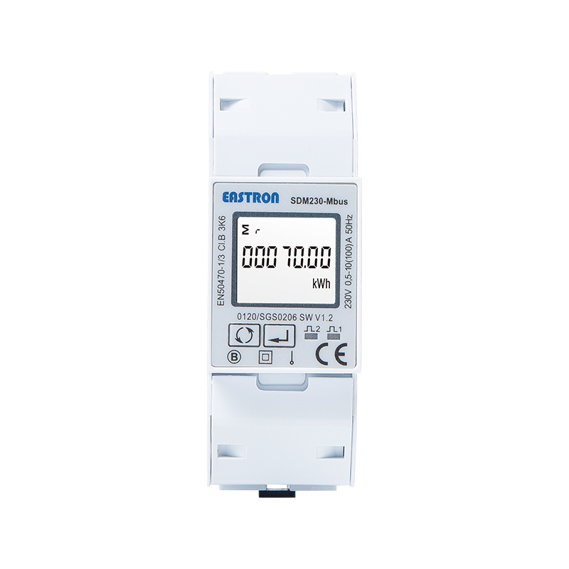 Mbus 100 A 2-Modul-Din-Schienen-Einphasen-MID-Energiezähler 