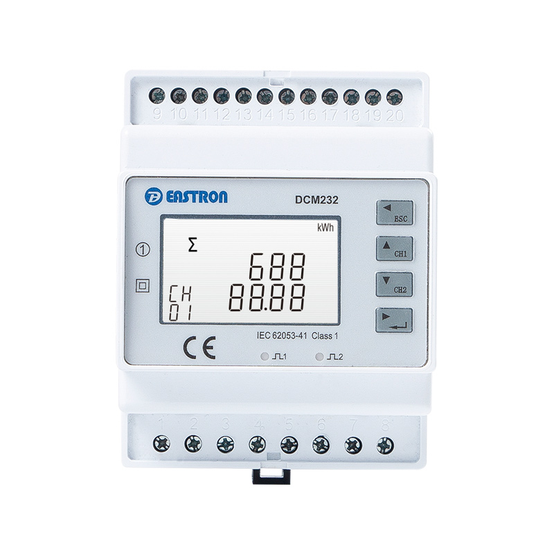 Doppelkanal-DIN-Schienen-DC-Energiezähler 5-1000 V DC RS485 Modbus