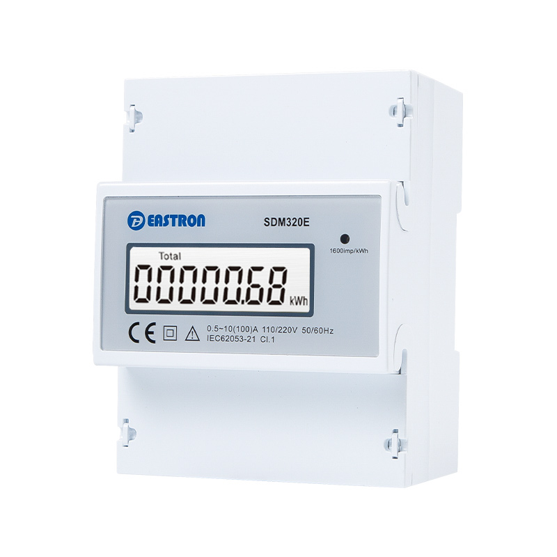 2P+N Din Rail Einphasiger elektronischer kWh-Zähler mit Impulsausgang