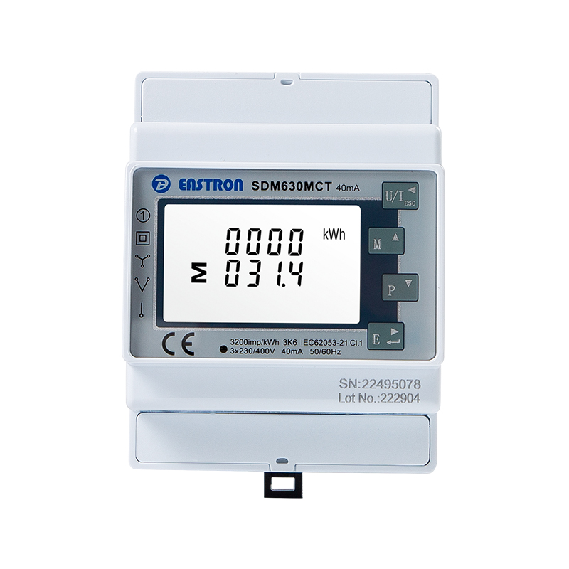 RS485 40mA CT-betriebener dreiphasiger Multifunktions-Energiezähler auf DIN-Schiene