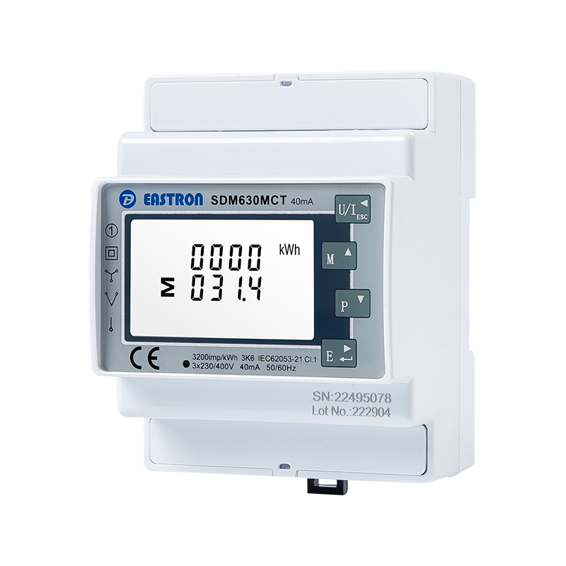 RS485 40mA CT-betriebener dreiphasiger Multifunktions-Energiezähler auf DIN-Schiene