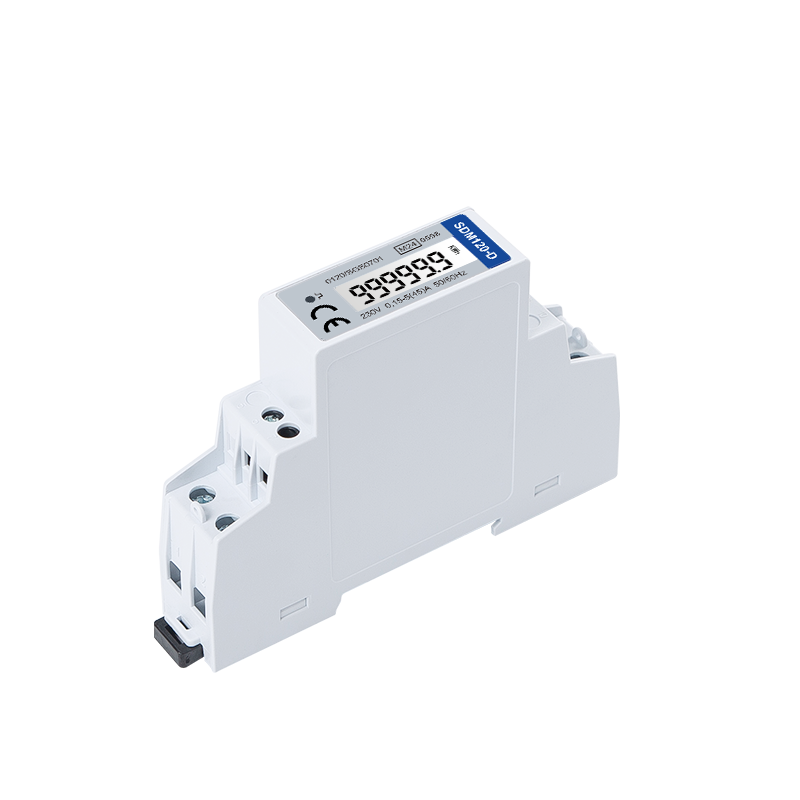 Einphasiger elektronischer kWh-Zähler mit LCD-Display und DIN-Schiene und Impulsausgang