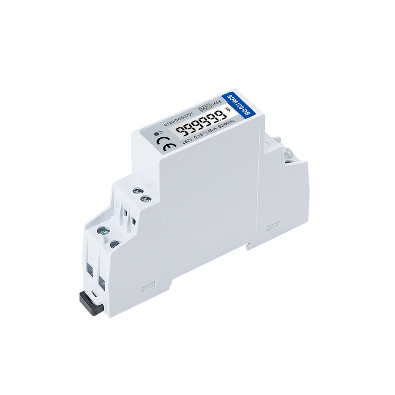Einphasiger elektronischer kWh-Zähler mit Hintergrundbeleuchtung, LCD-Display, DIN-Schiene und Impulsausgang