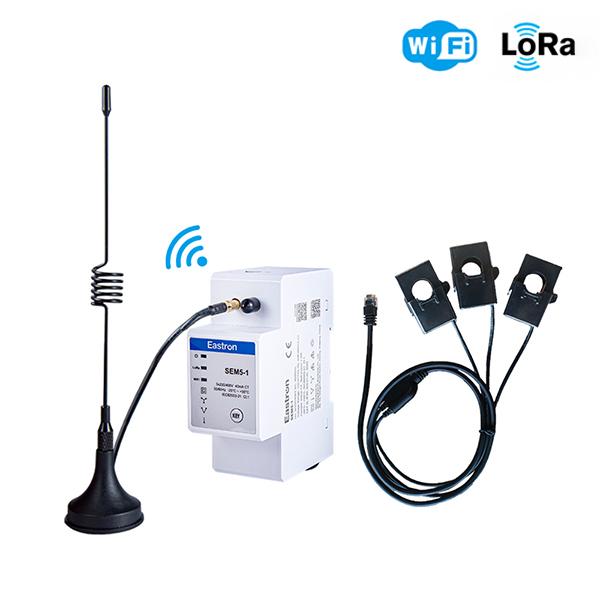 WiFi & Lora Dreiphasen -DIN -Schienen -Energiemessgerät für PV -Messung