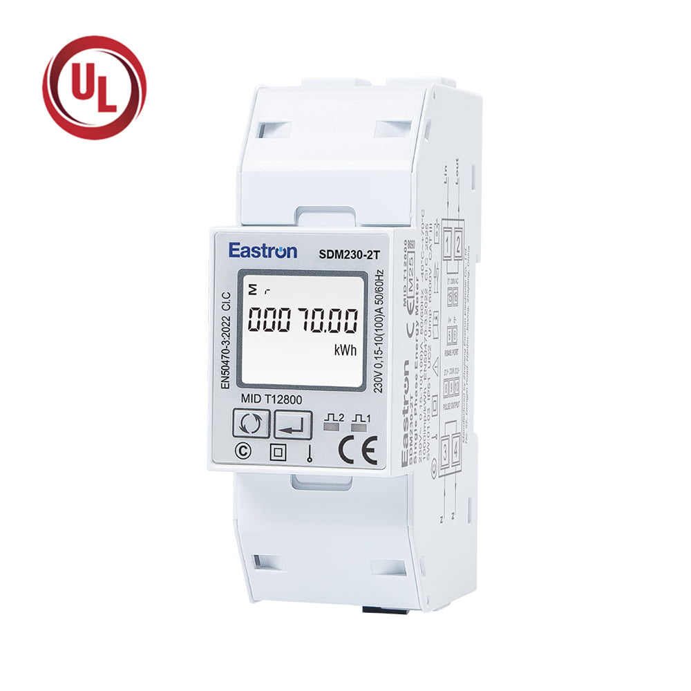 100A Dual Tariff Din Rail Single Phase UL Energy Meter